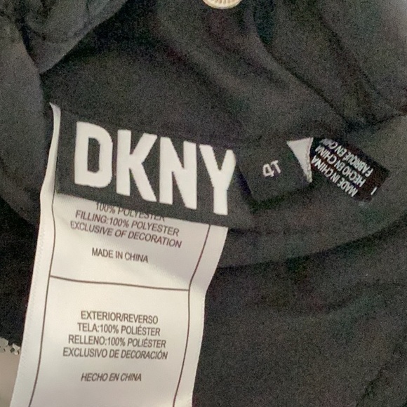 DKNY Black and White Kids Puffer Coat - NEW - Picture 5 of 5